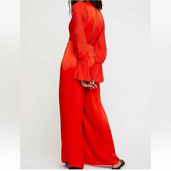 Free People Womens Not Your Baby Mixed-Media Jumpsuit size 0 - Picture 17 of 17